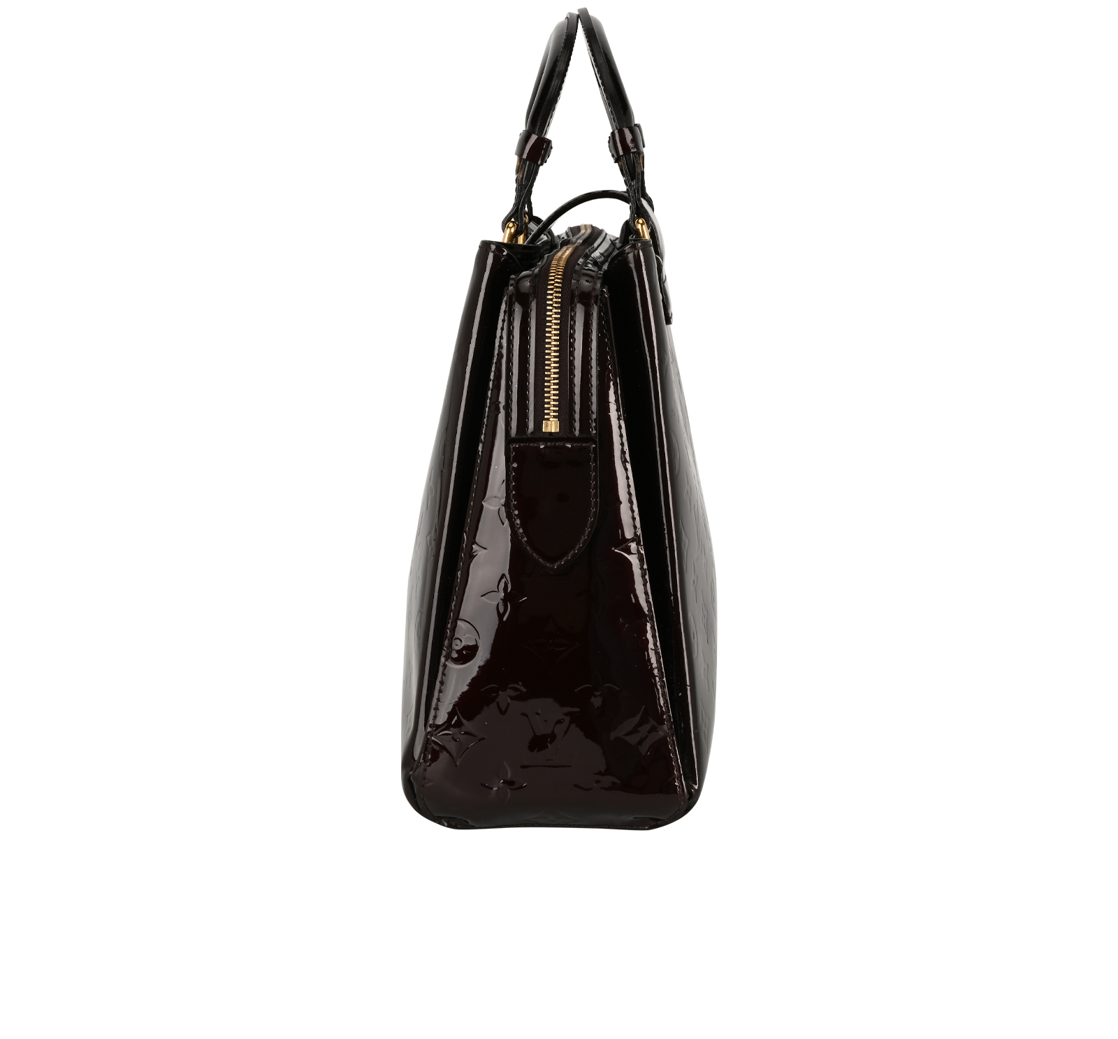 Melrose Avenue, &pound;650, Handbags, Burgundy, Patent Leather, Bottom view